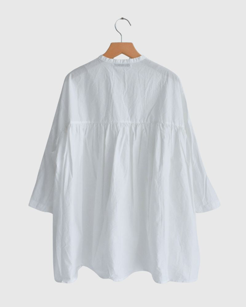 Gathered Blouse in White