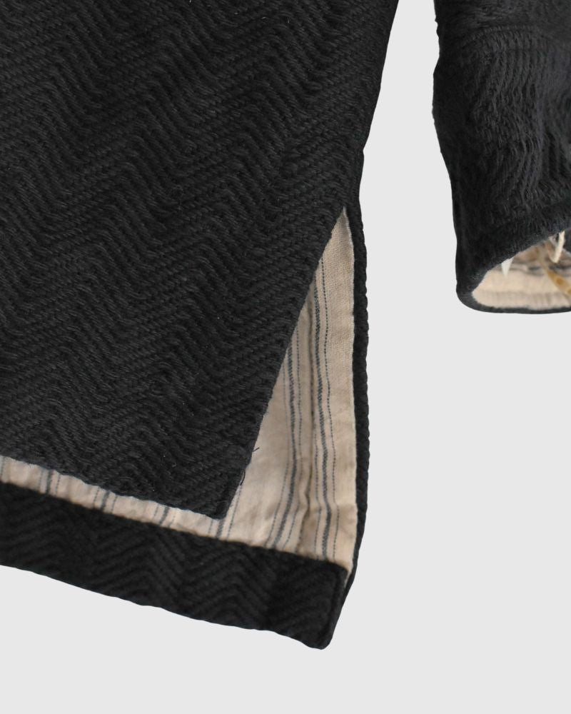 TEORI Cotton Herringbone Jacket in Black