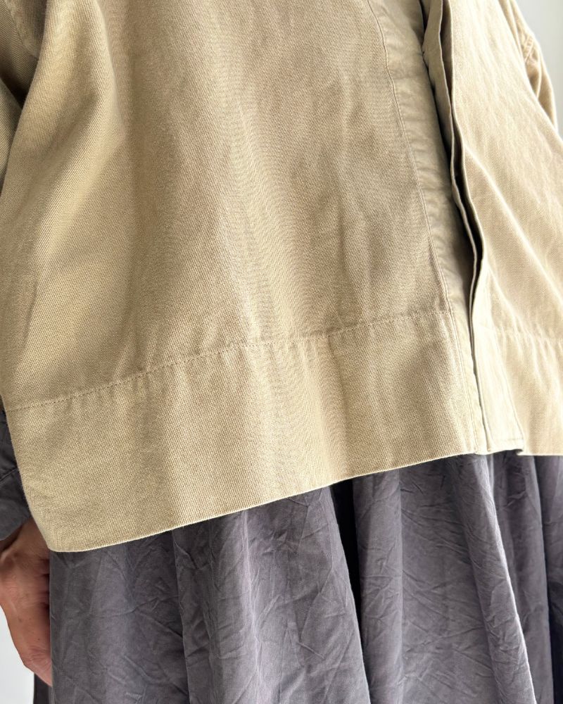 Soft Twill Shirt in Beige