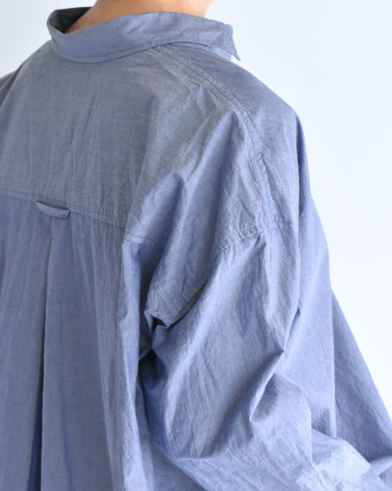 Regular Collar Big Shirt in Blue