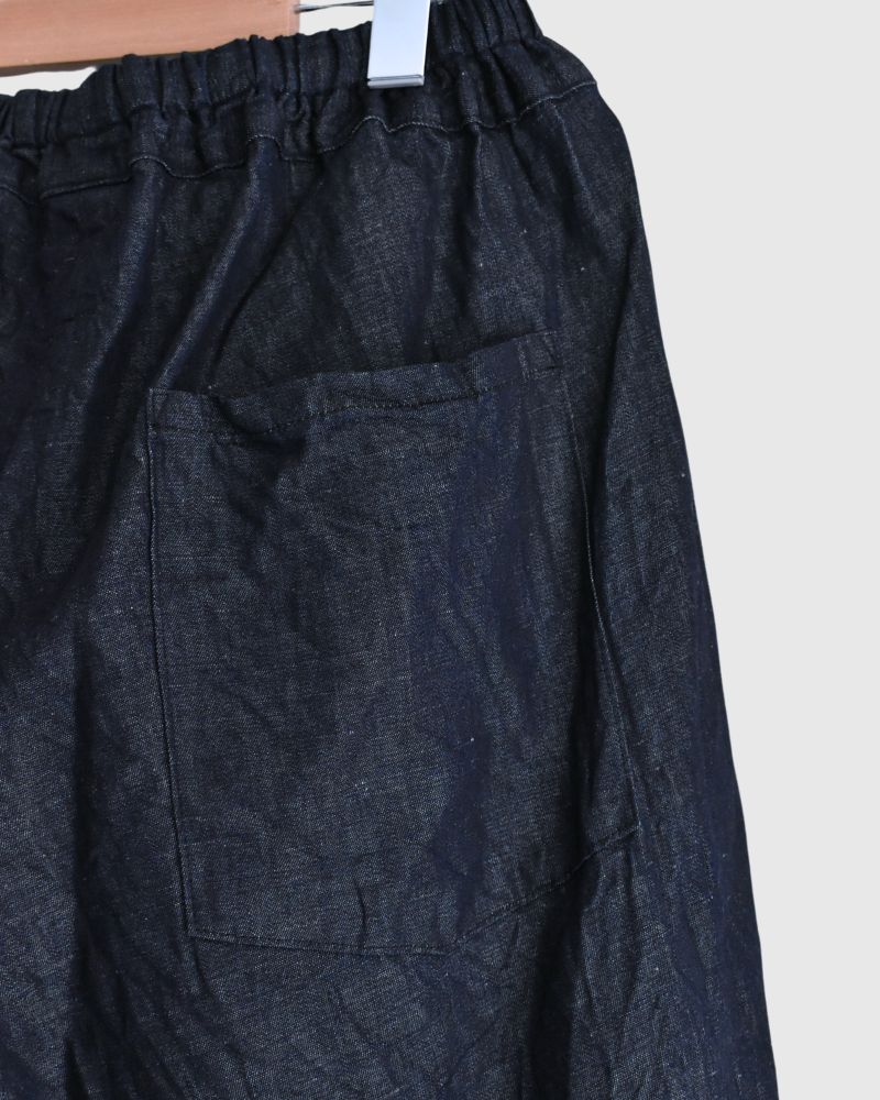 Light denim throw pants in Indigo