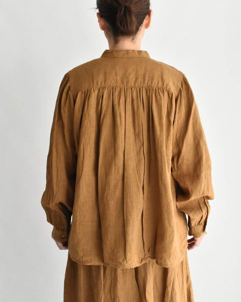 French Linen Shirt in Camel