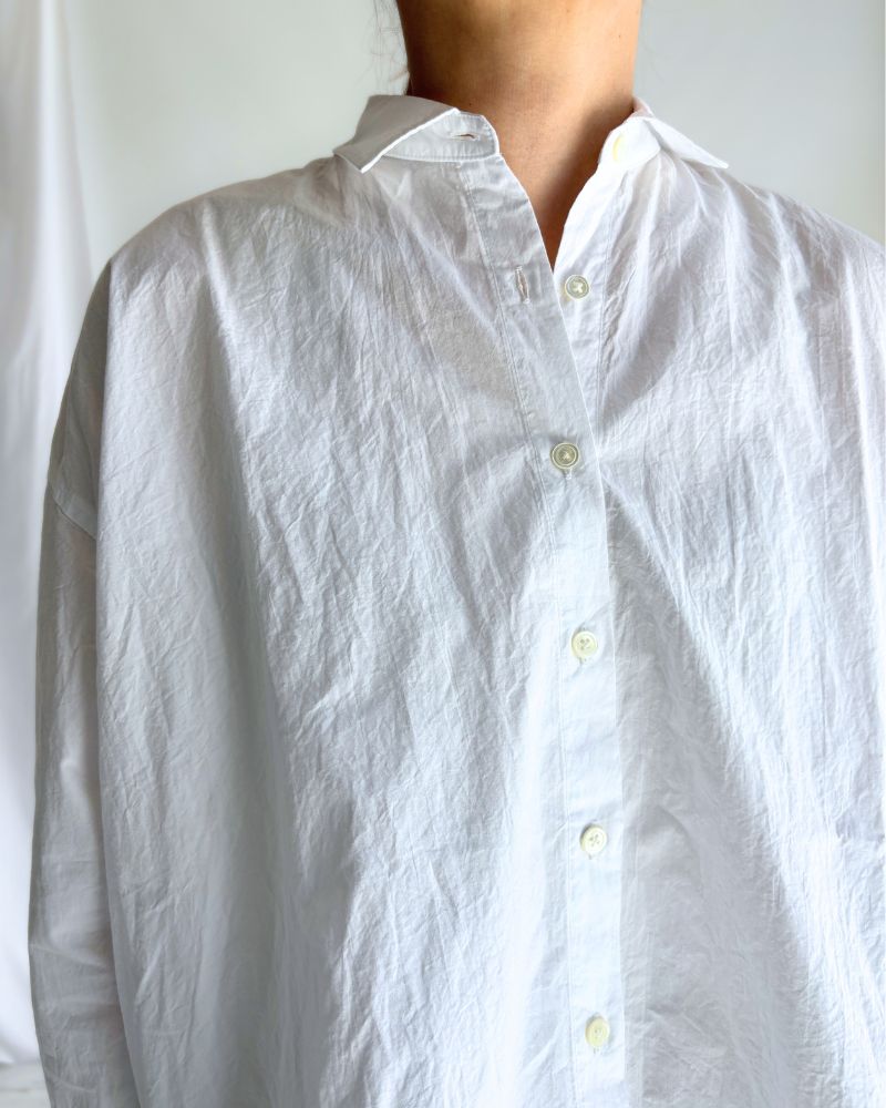 Regular Collar Big Shirt in White