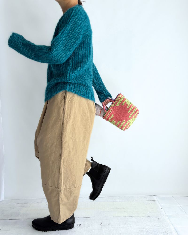 Mohair pullover in Turquoise