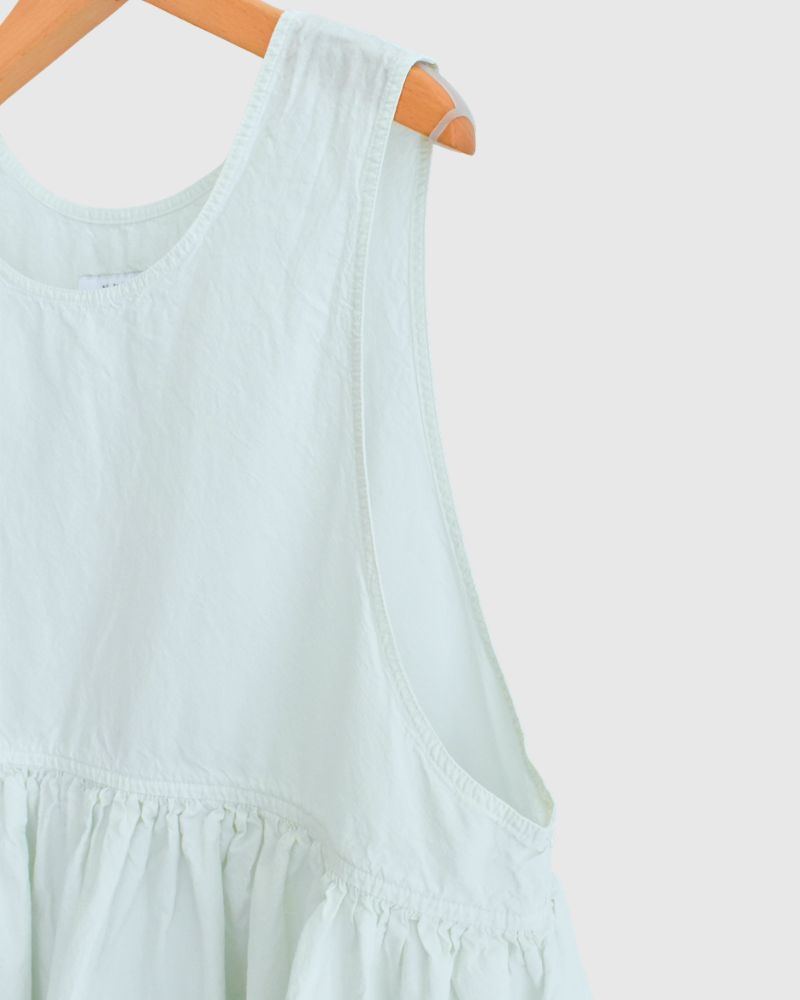 Sleeveless Gathered Top in MintGreen