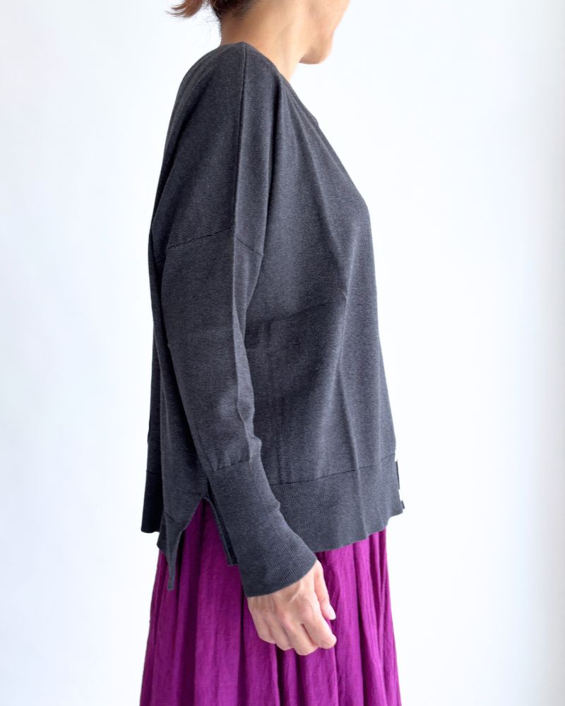 5COLOR 2WAY Cardigan in CharcoalGray