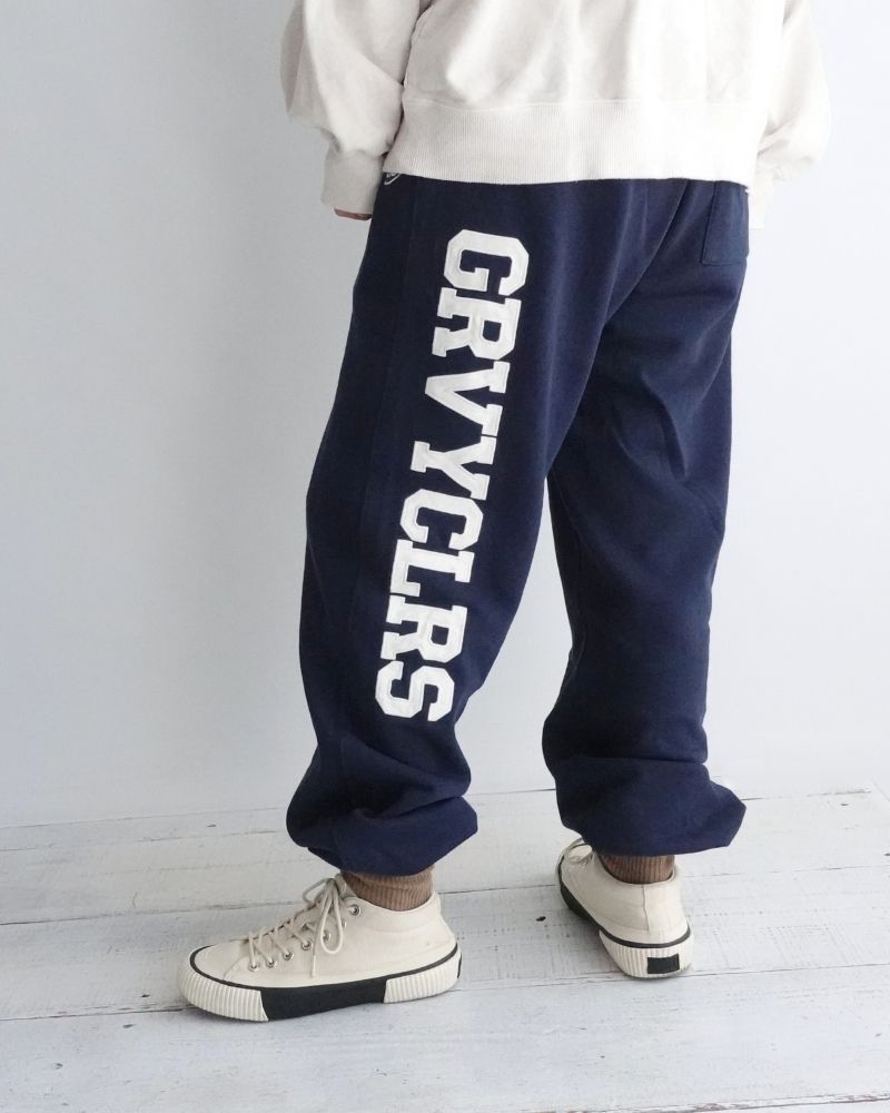 French Terry GRVYCLRS Applique Long Pants (MENS) in Navy