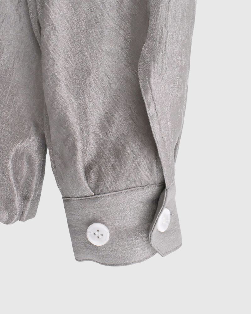 Shiny Hoodie Blouson in LightPurple