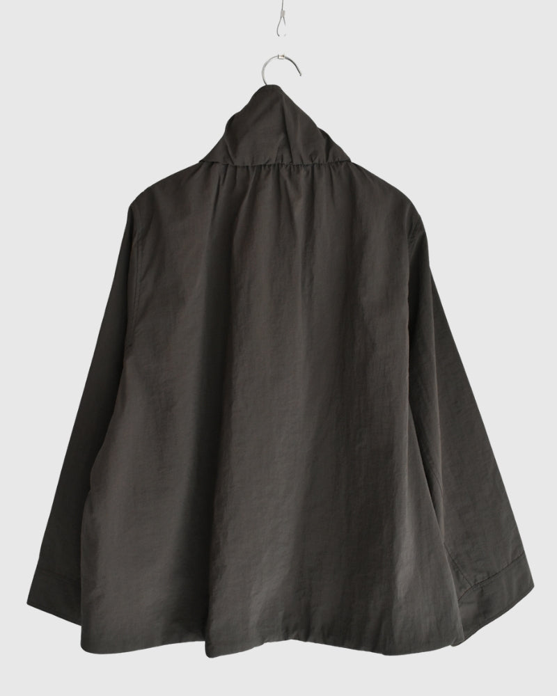 Funnel Neck Jacket in Brown