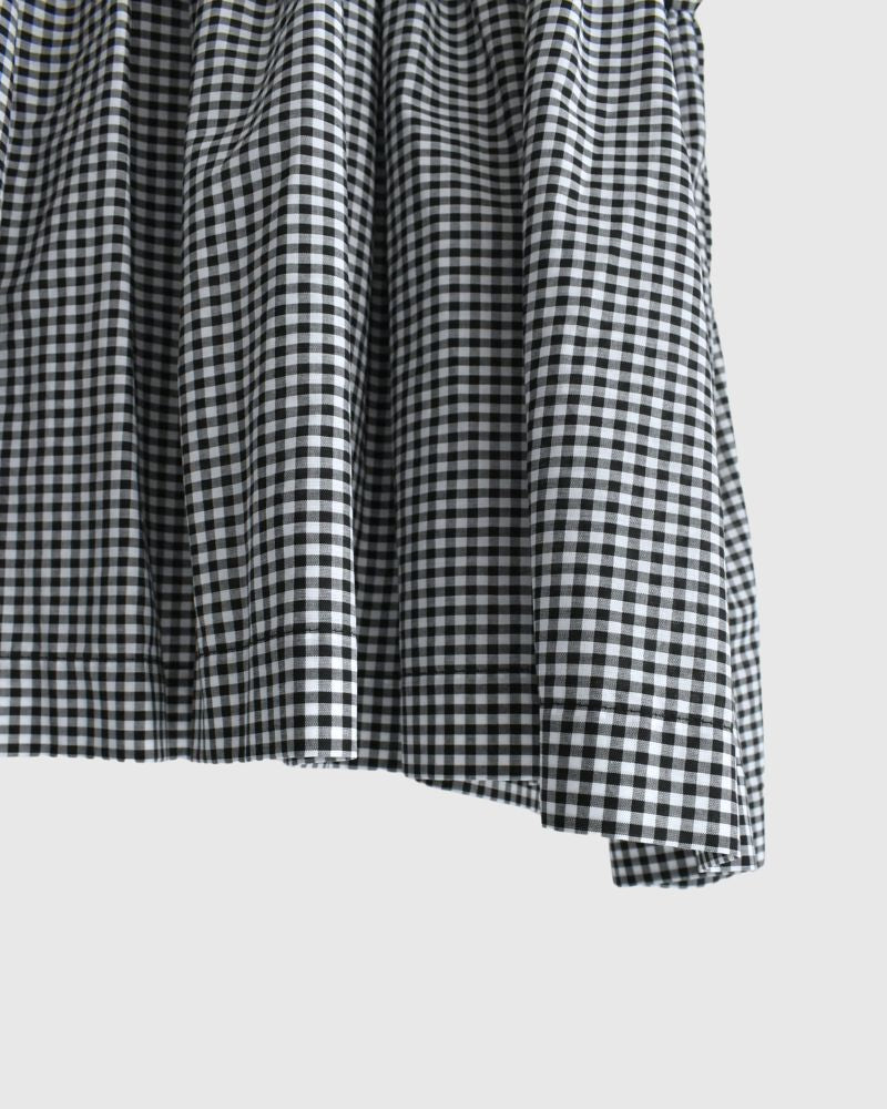 Ruffle Top in BlackGingham