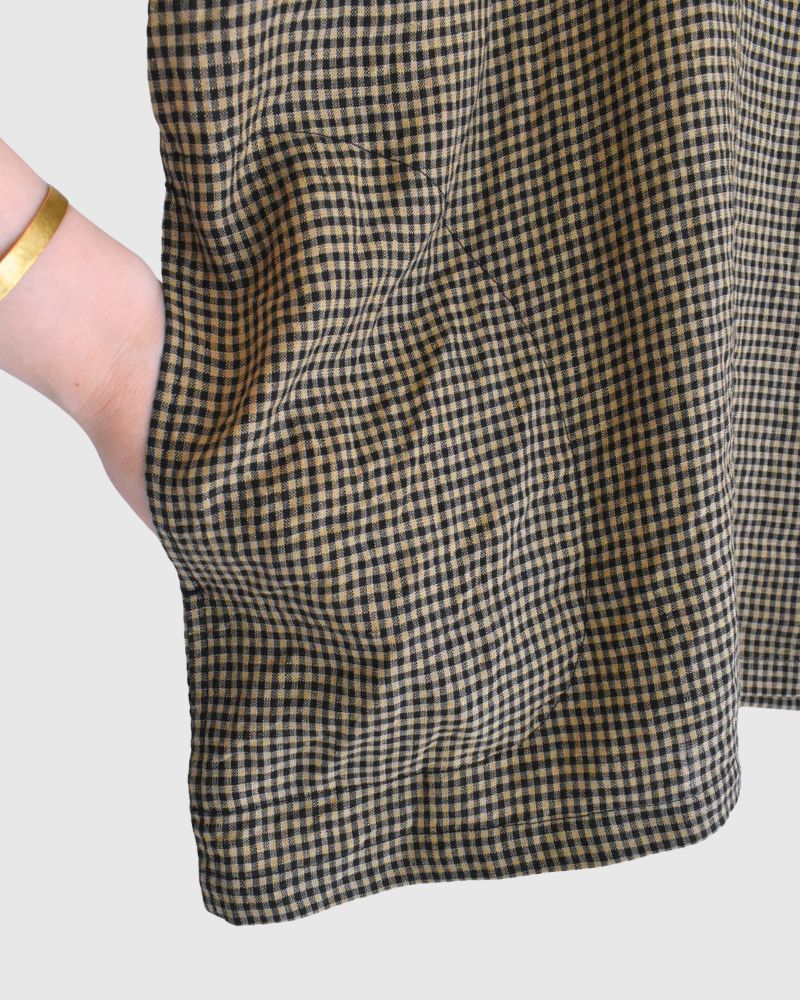 Wide Cuffed T-Blouse in Camel/Black