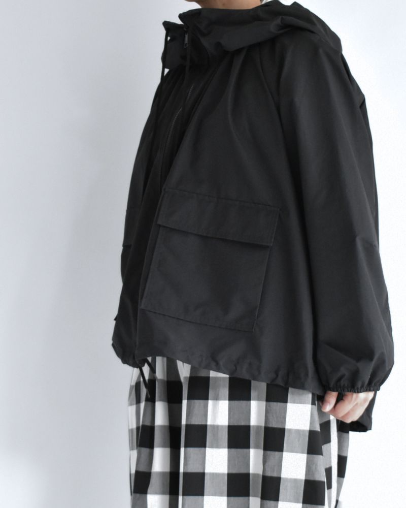 Oversized Hooded Jacket in Black