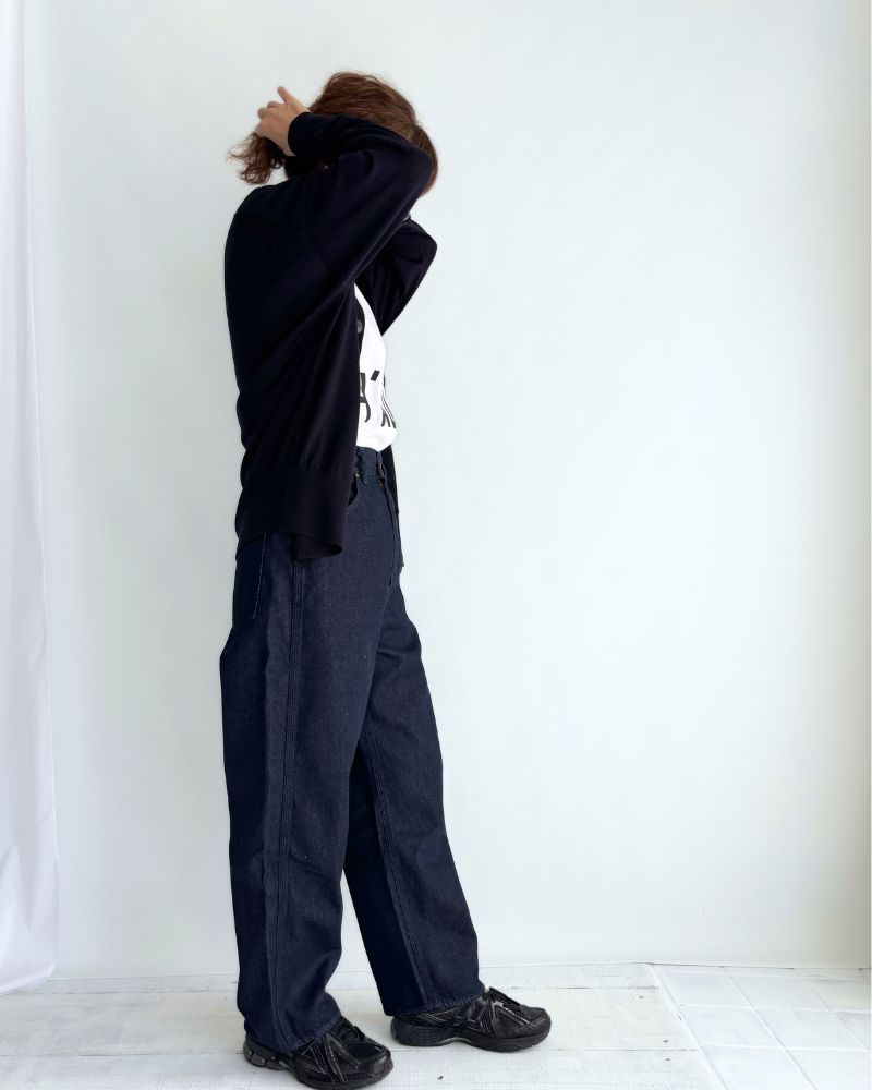 Merino Daddy Cardigan in Navy