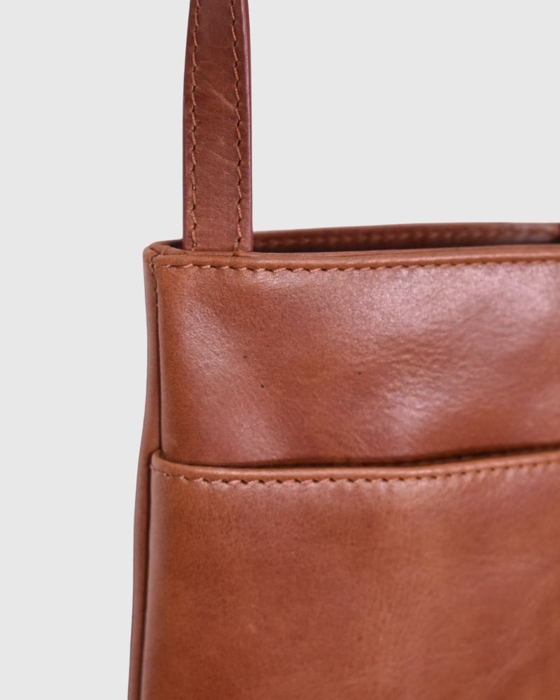 SHOULDER PHONE POUCH in LightBrown