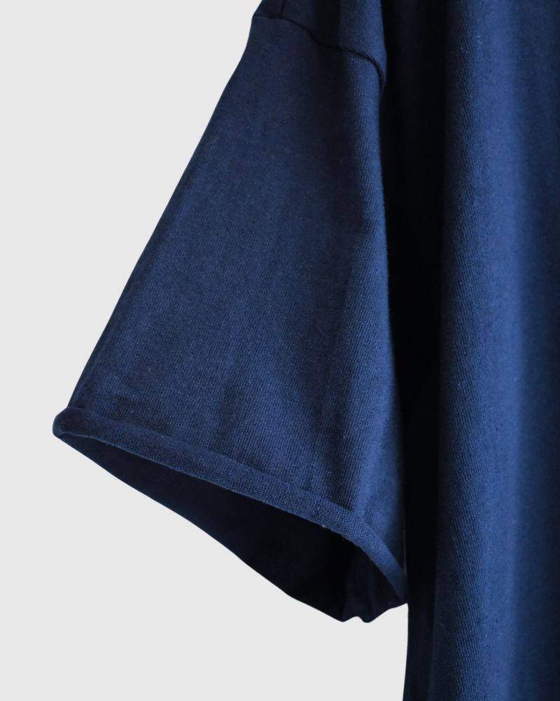 Cutoff Drawstring Tee in Navy