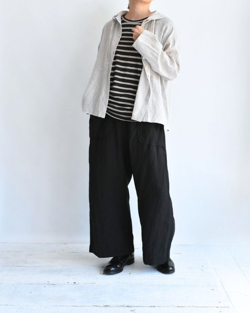 Hoodie Shirt (LINEN) in Natural