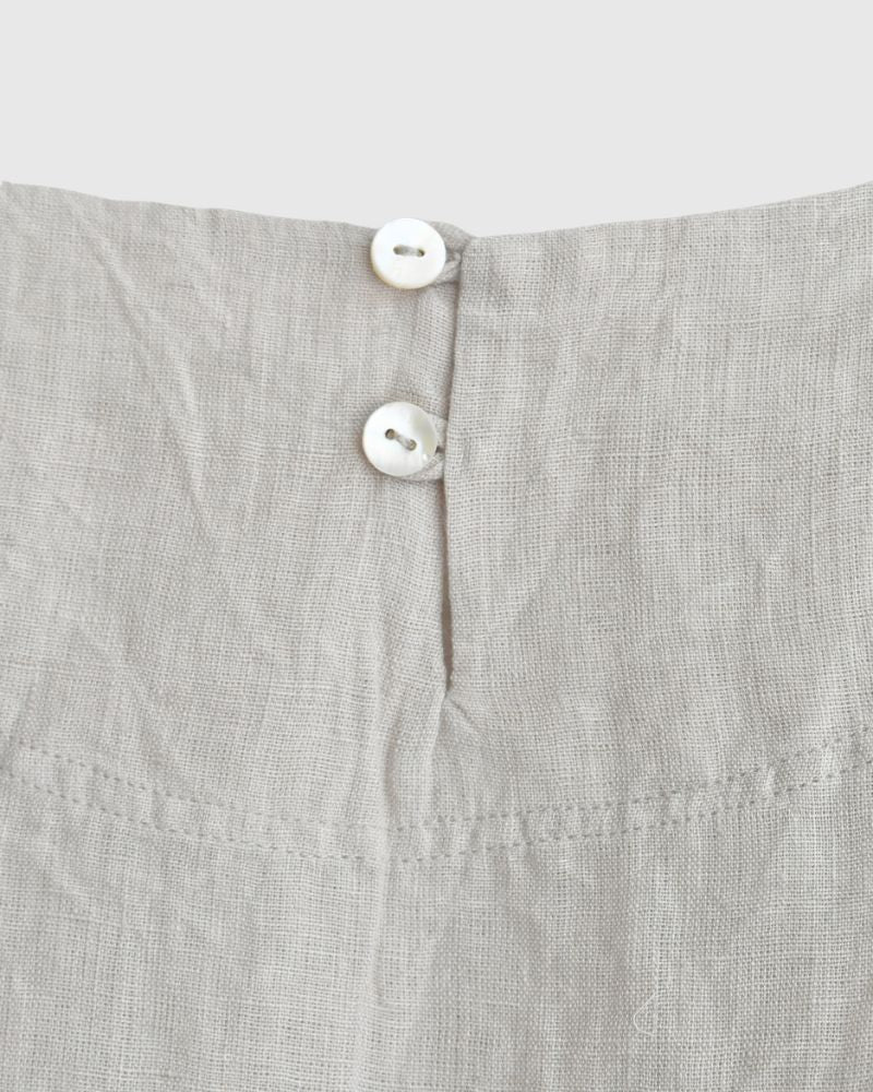 Handwoven 60x60 Linen Pullover Shirt in LightGray