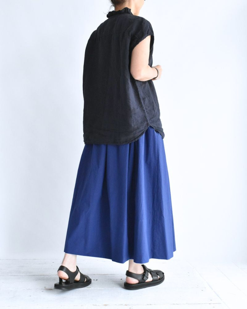 French/SL Frill Collar Shirt in Marine