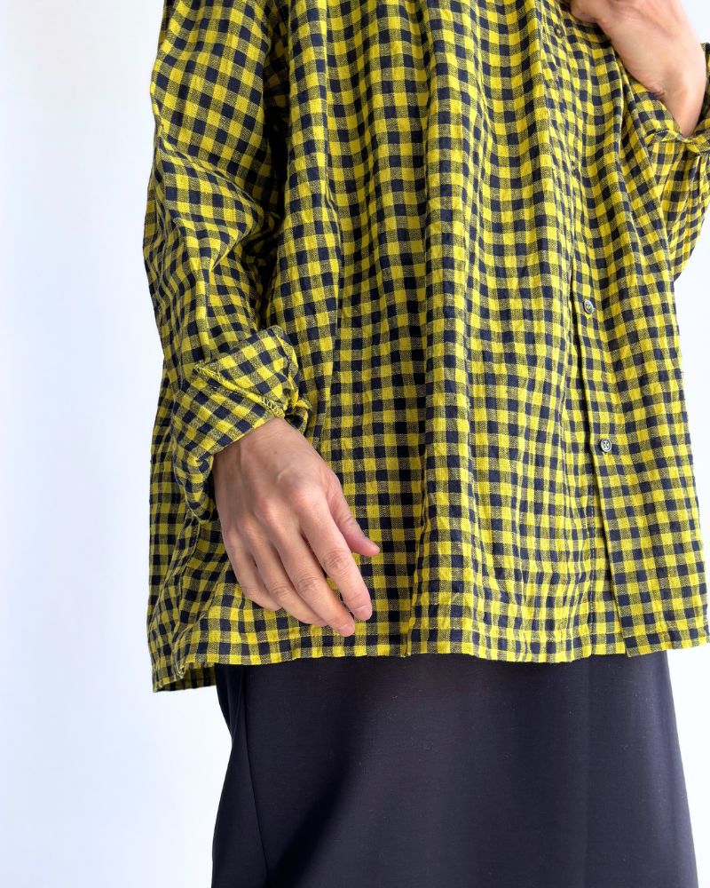 Gingham Check Shirt in Yellow