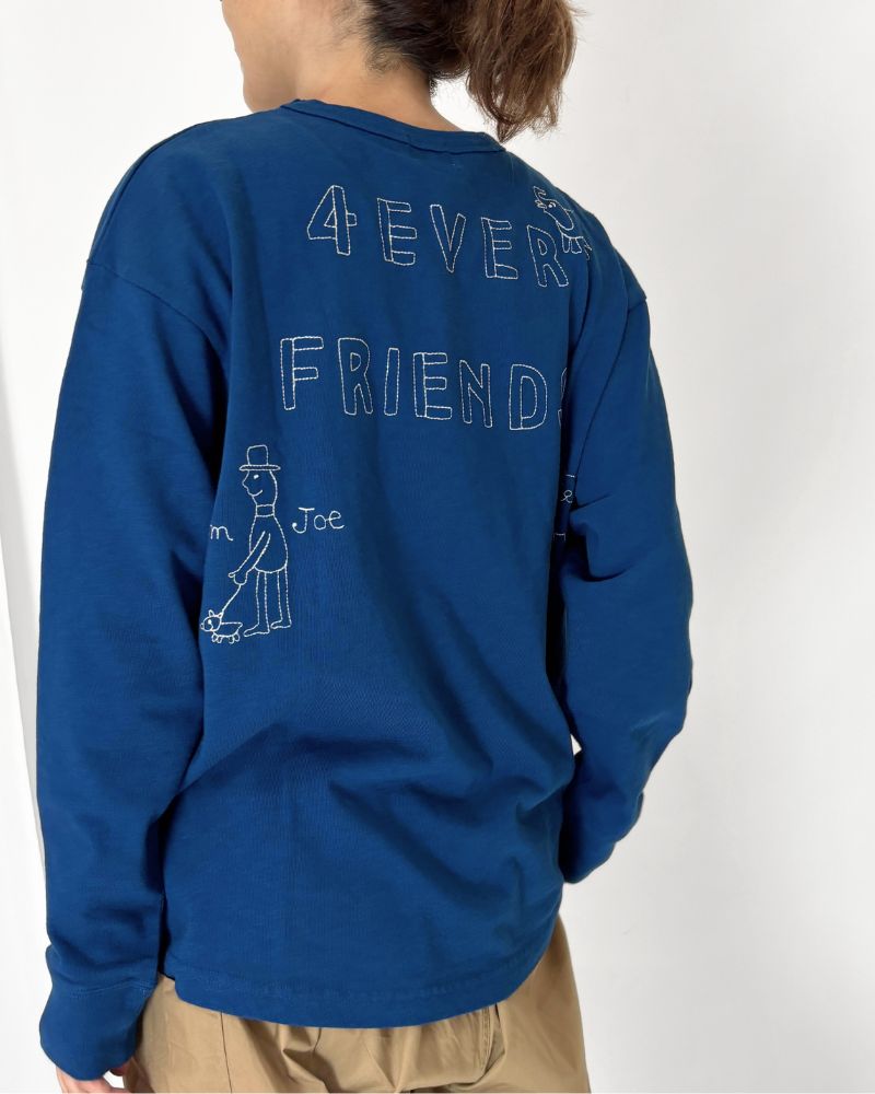 HEY Long Sleeve T-Shirt in Navy
