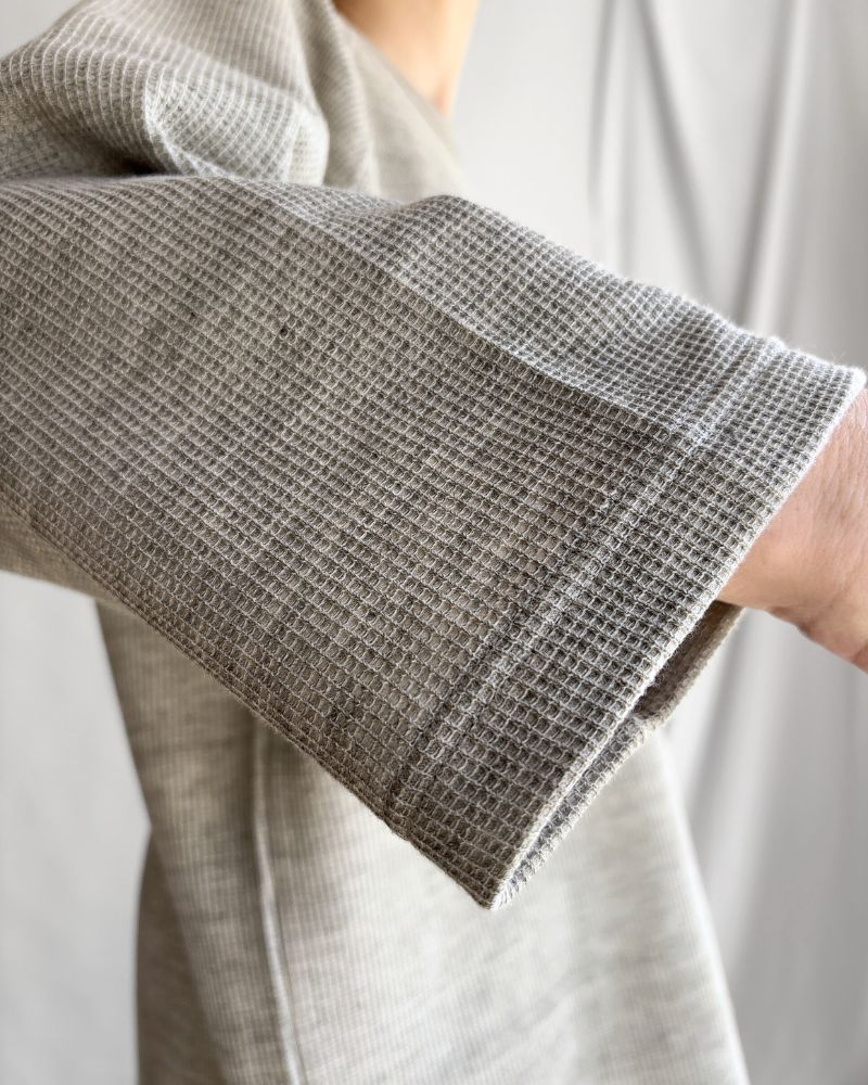 UNDYED Waffle Pullover in Gray