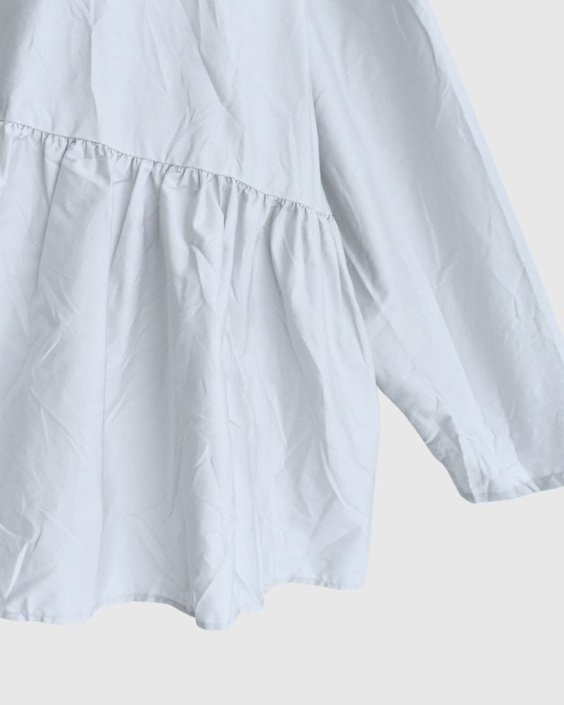 Back Gathered Blouse in SilverGray