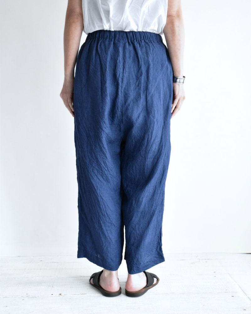 Indigo Linen Pants in Blue