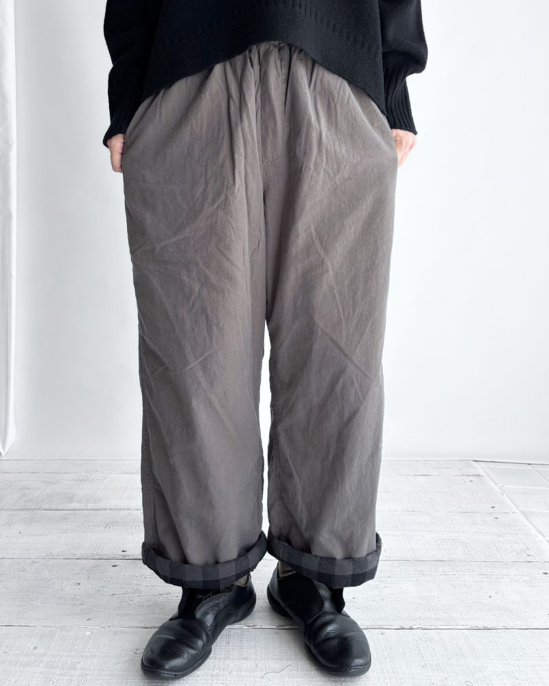 40s ORGANIC POPLIN (OVERDYE) EASY PANTS in SmokeGray