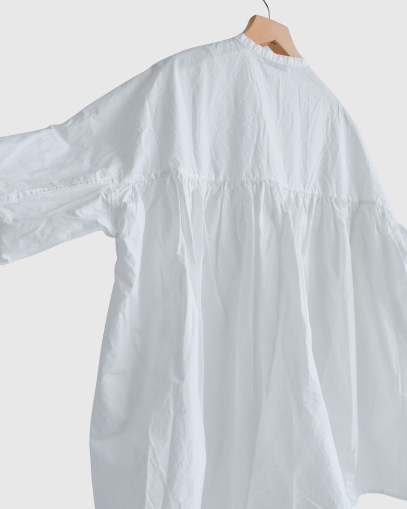 Gathered Blouse in White
