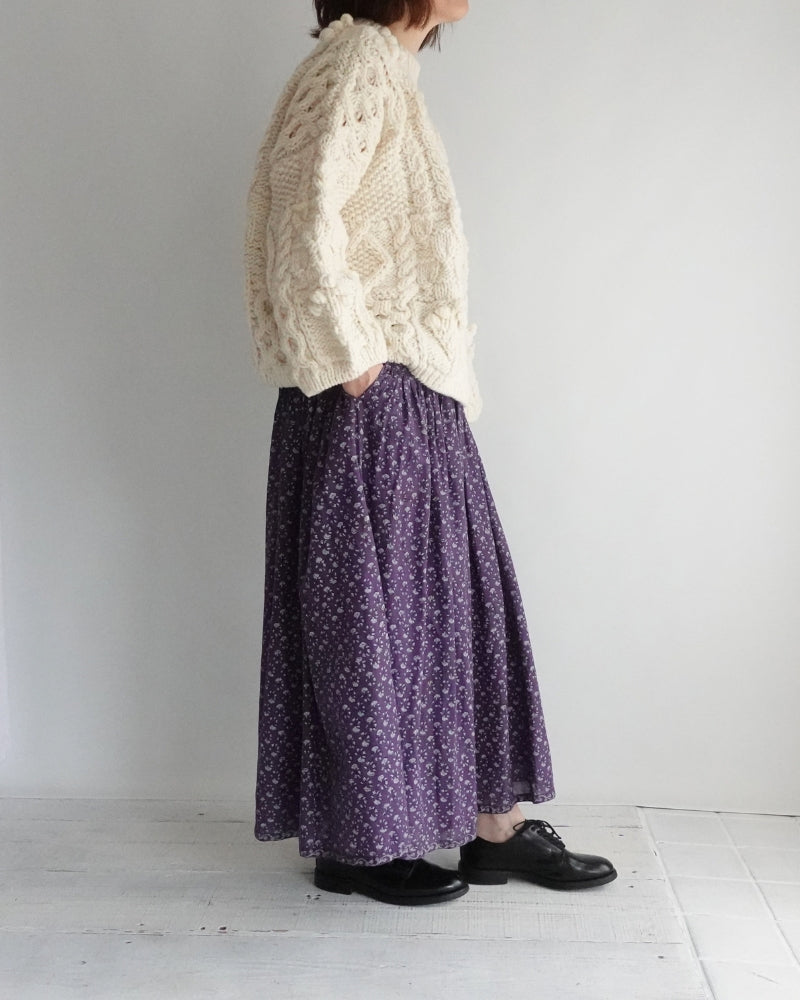 Peru Hand Knit Pullover in White