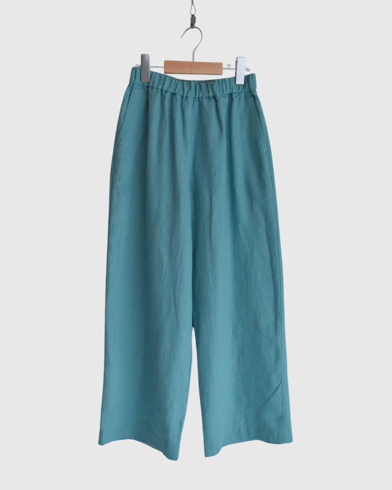Colored Linen Pants in Turquoise