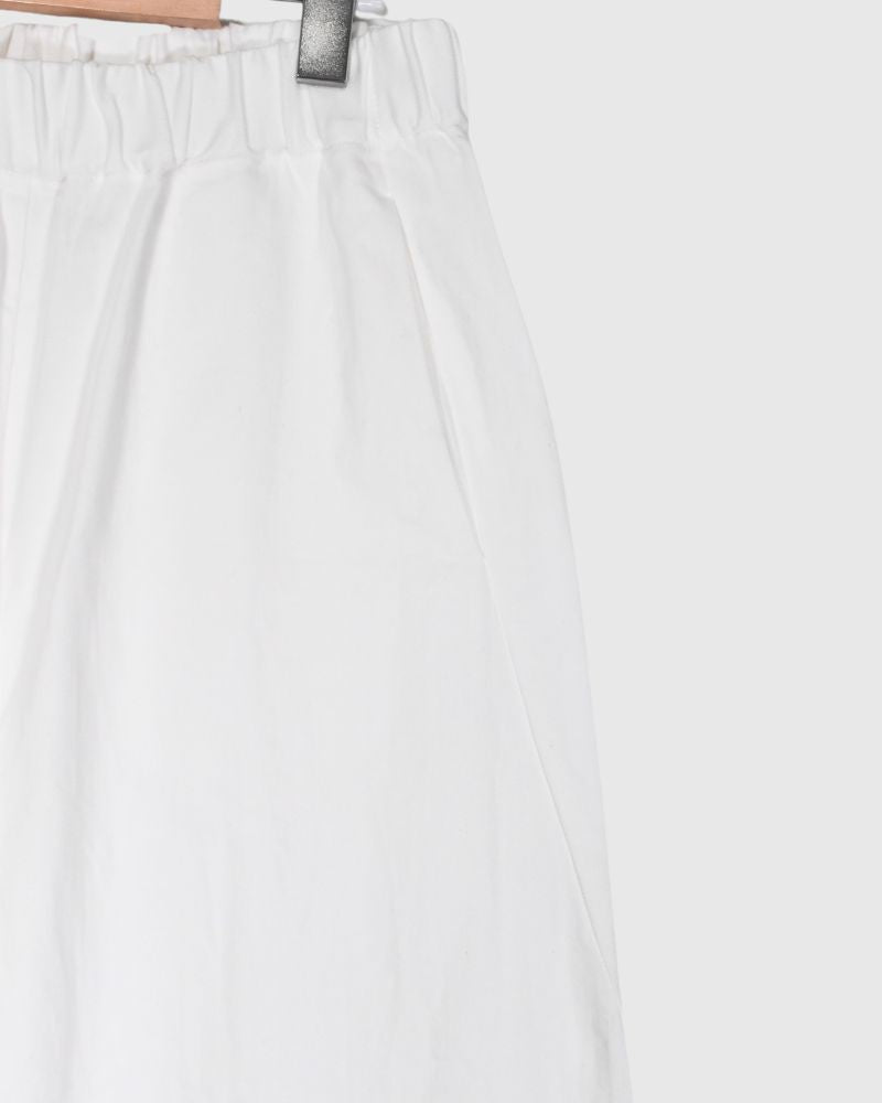 Easy cocoon pants (DENIM) in White