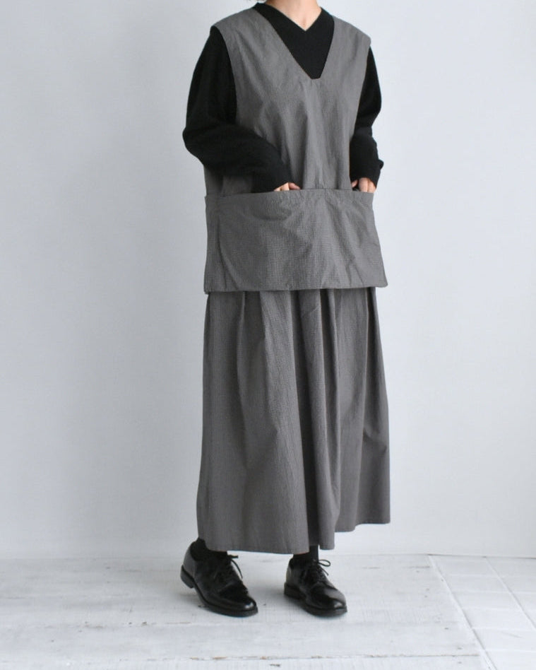 Work Pullover Vest in BrownGingham