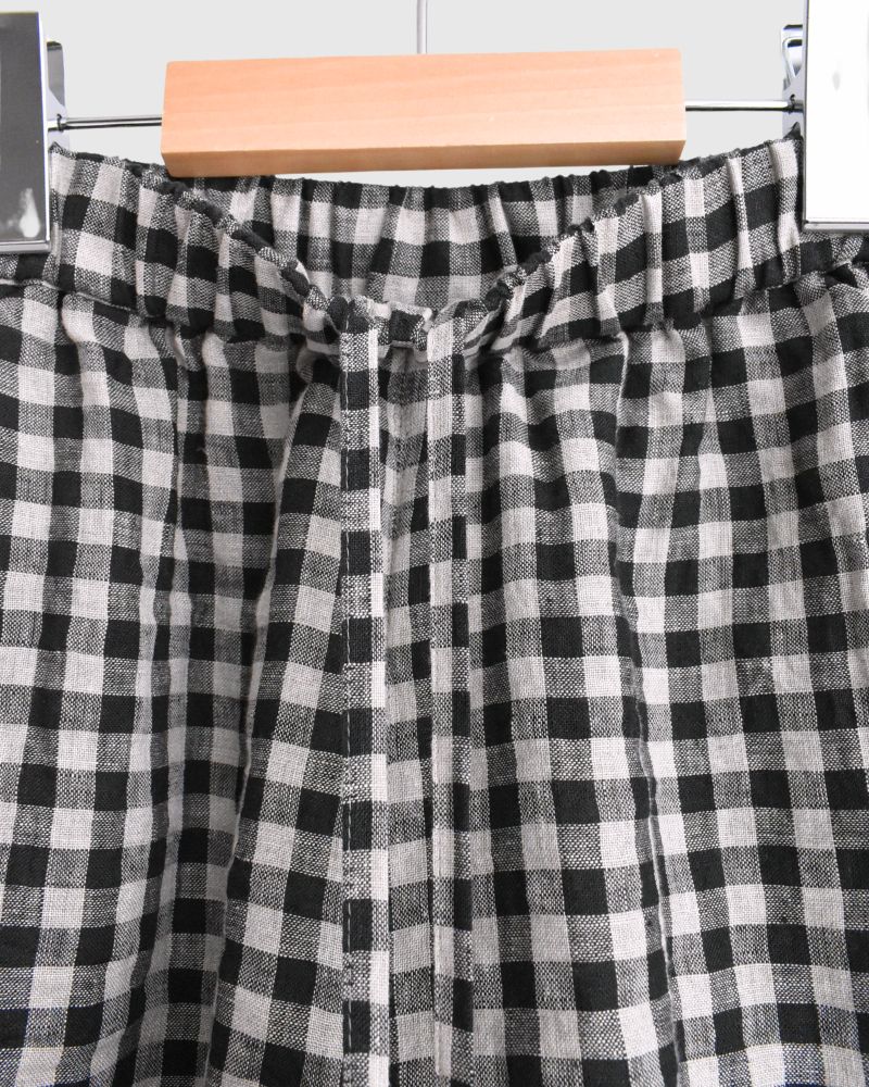 Gingham Check Pants in Natural/Black