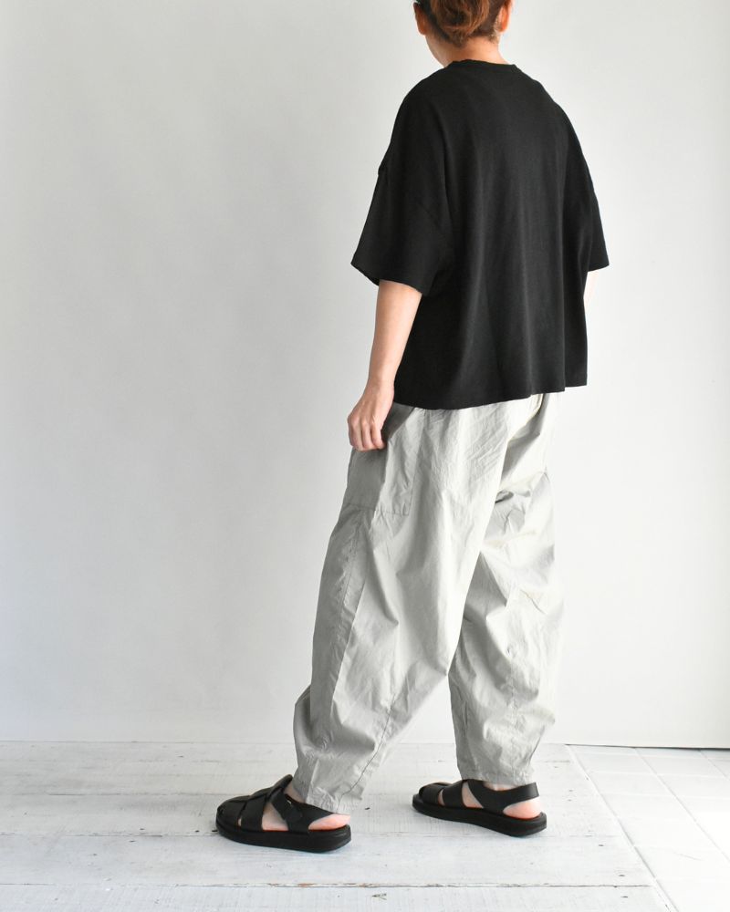 Typewriter Cotton Pants in Gray