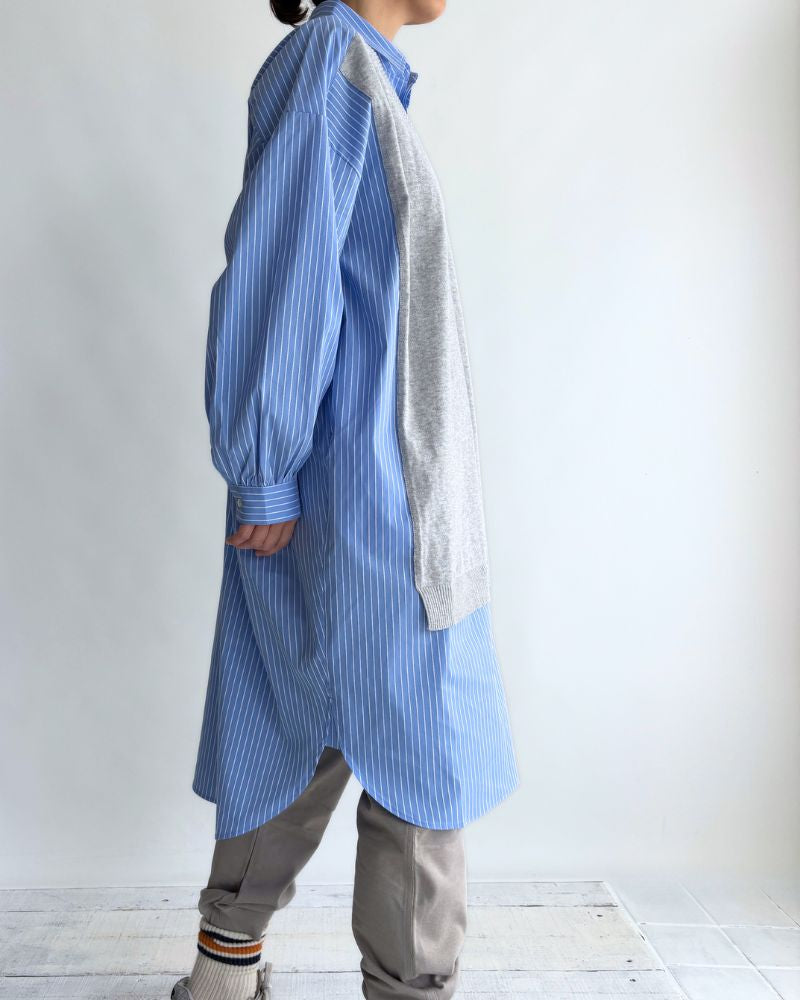 Knit vest layered striped shirt dress 'APOLU' in Saxe