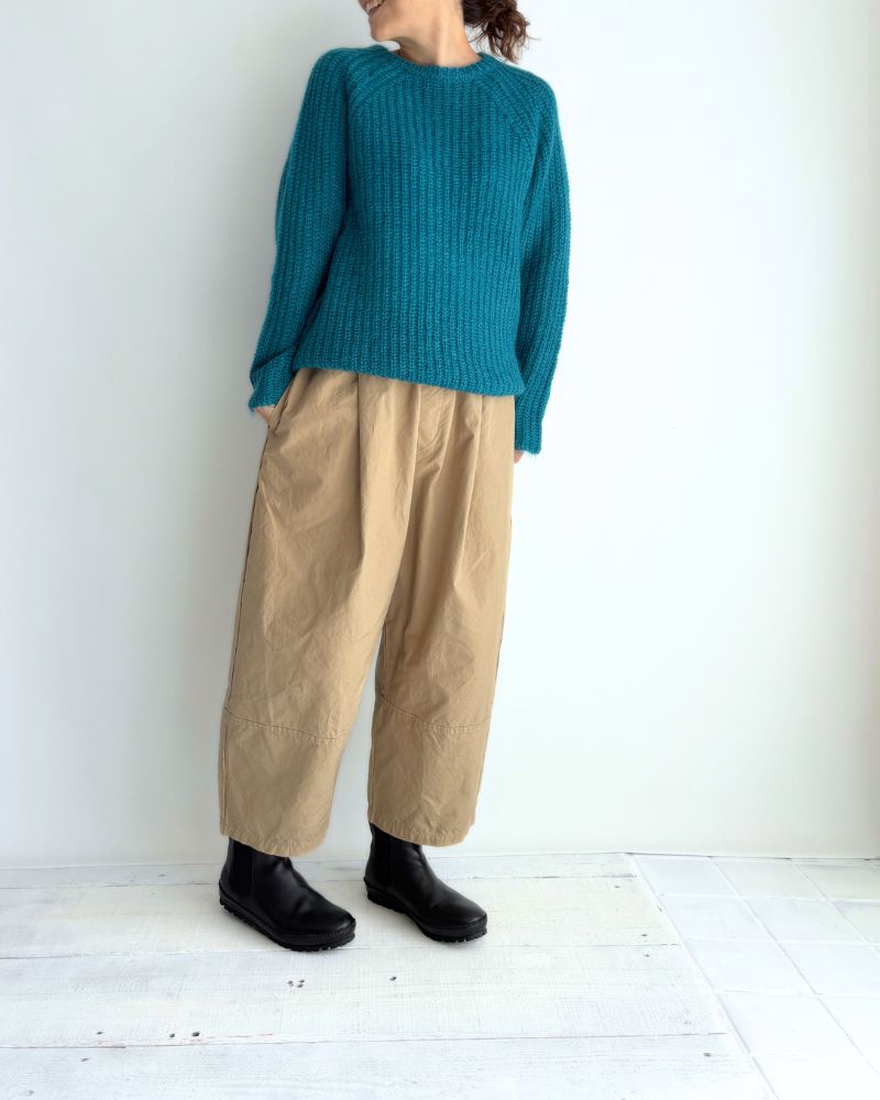 Mohair pullover in Turquoise