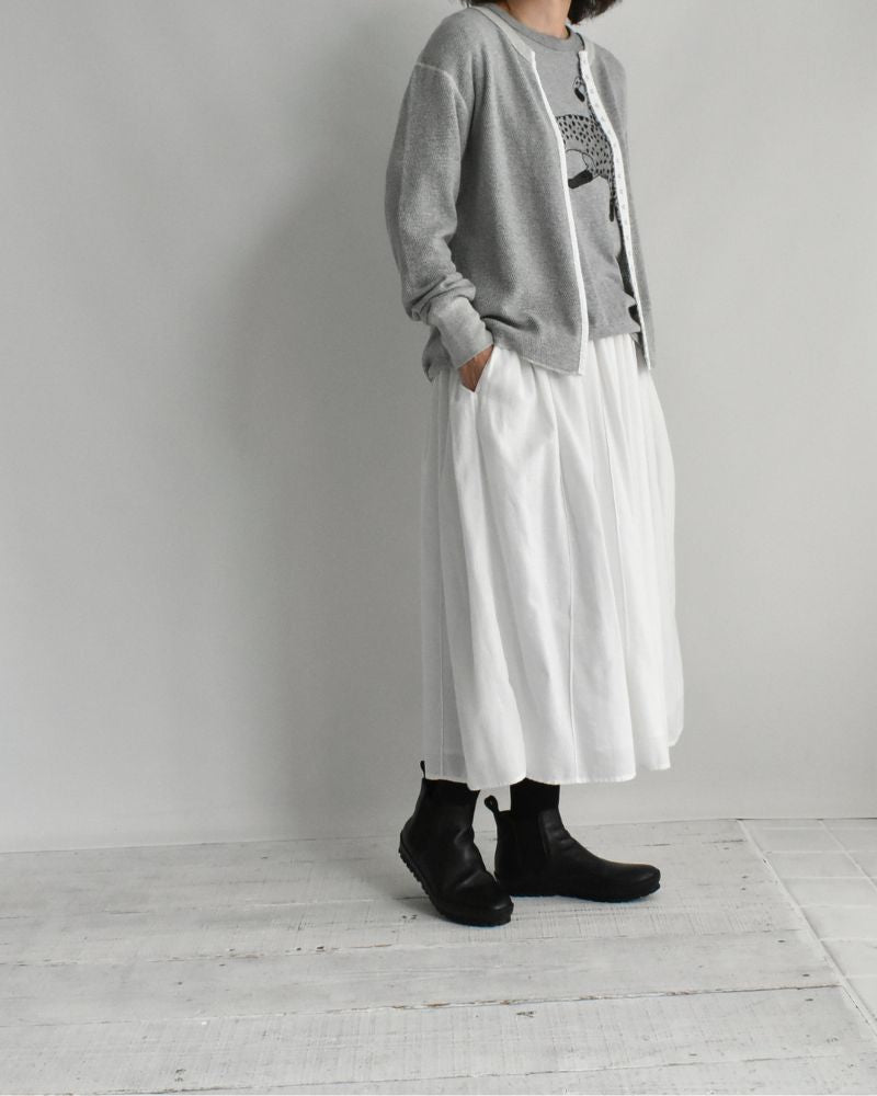 Lame Thermal Remake Cardigan in Gray