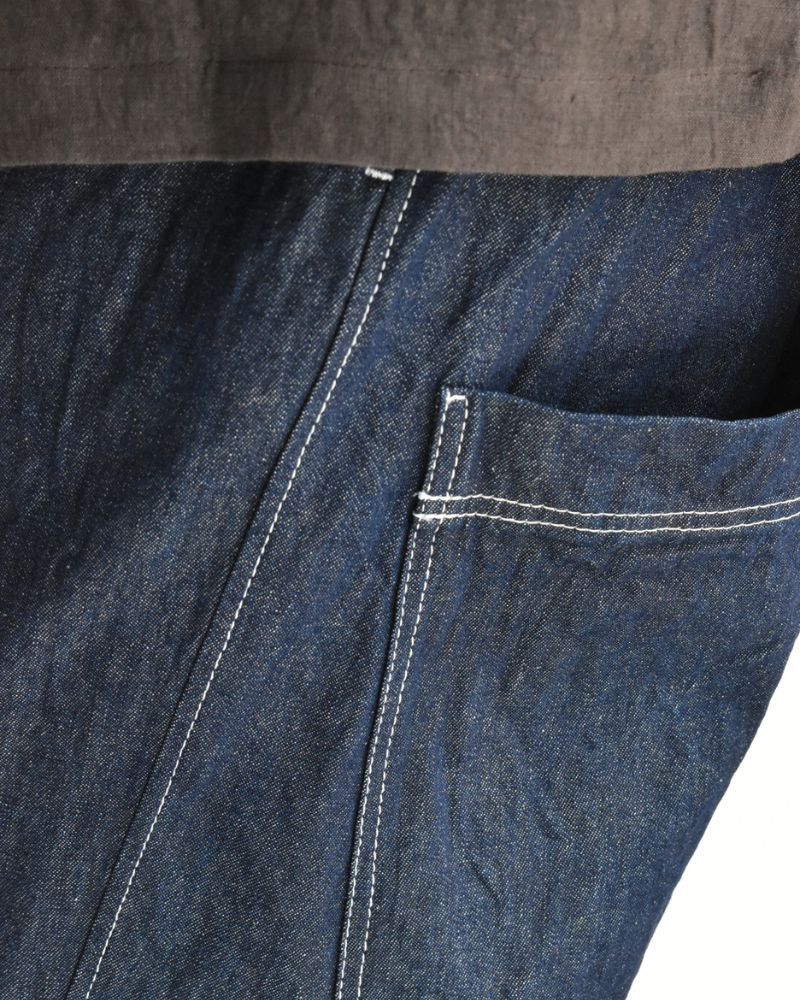 Big Pocket Pegtop Pants (Denim) in Indigo
