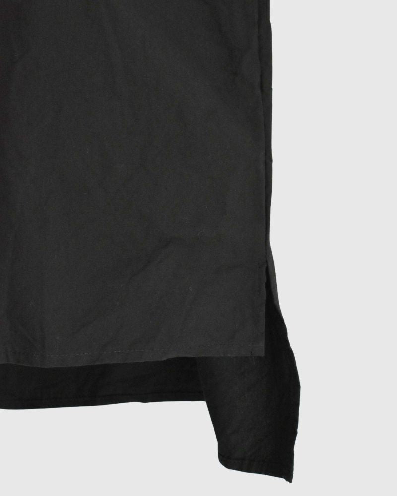 Front Frill Blouse in Black