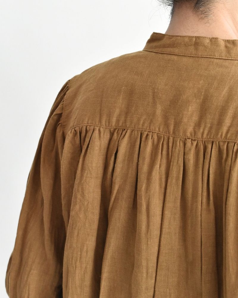 French Linen Shirt in Camel