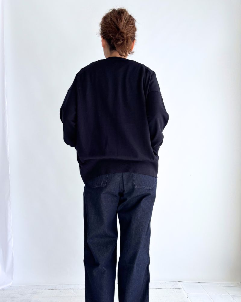 Merino Daddy Cardigan in Navy