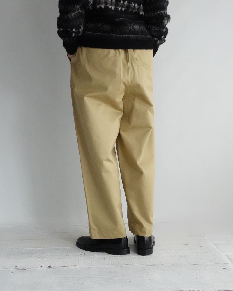 West Point 2-Tuck Tapered Easy Pants in Beige