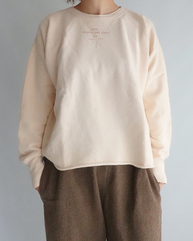 Vintage Sweat Double Gusset Pullover in White