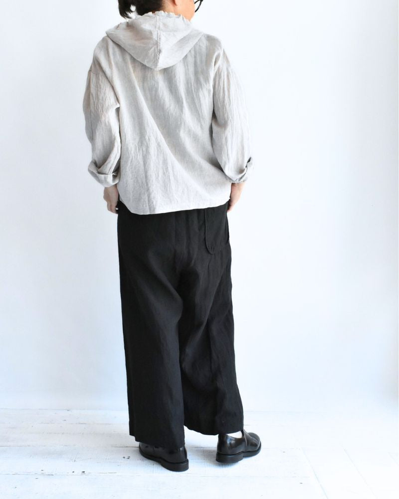 Hoodie Shirt (LINEN) in Natural
