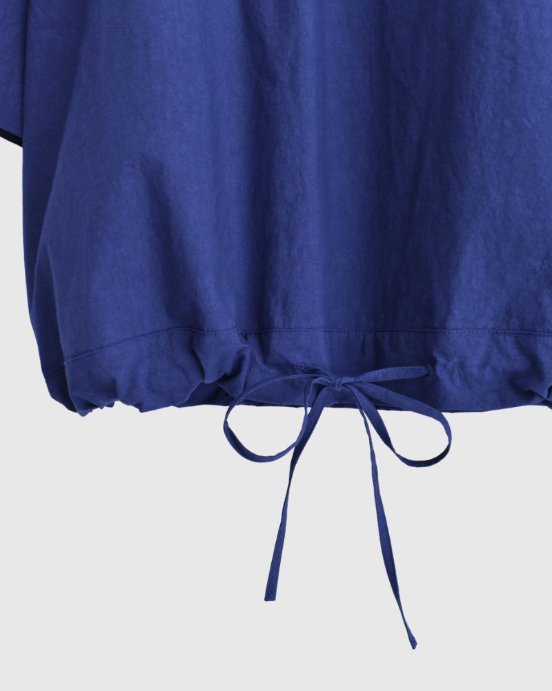 Drawstring Pullover in Blue