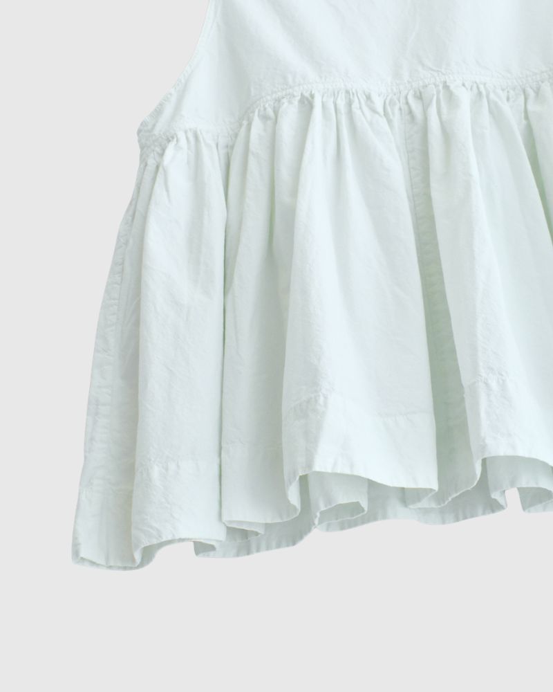 Sleeveless Gathered Top in MintGreen