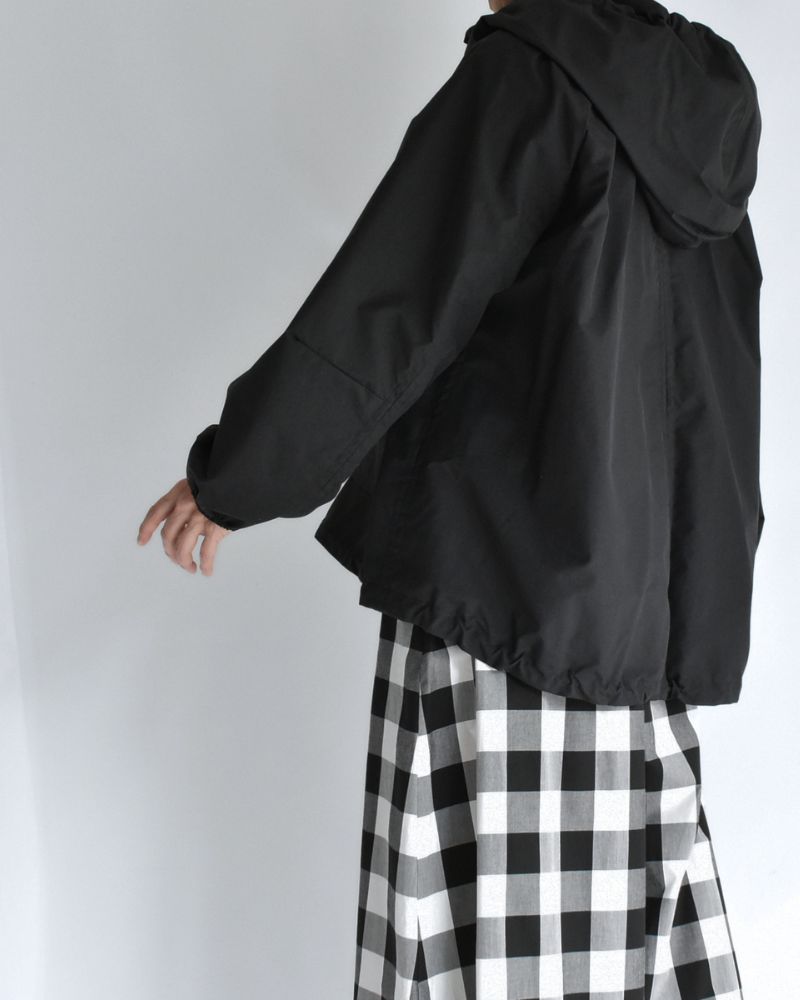 Oversized Hooded Jacket in Black