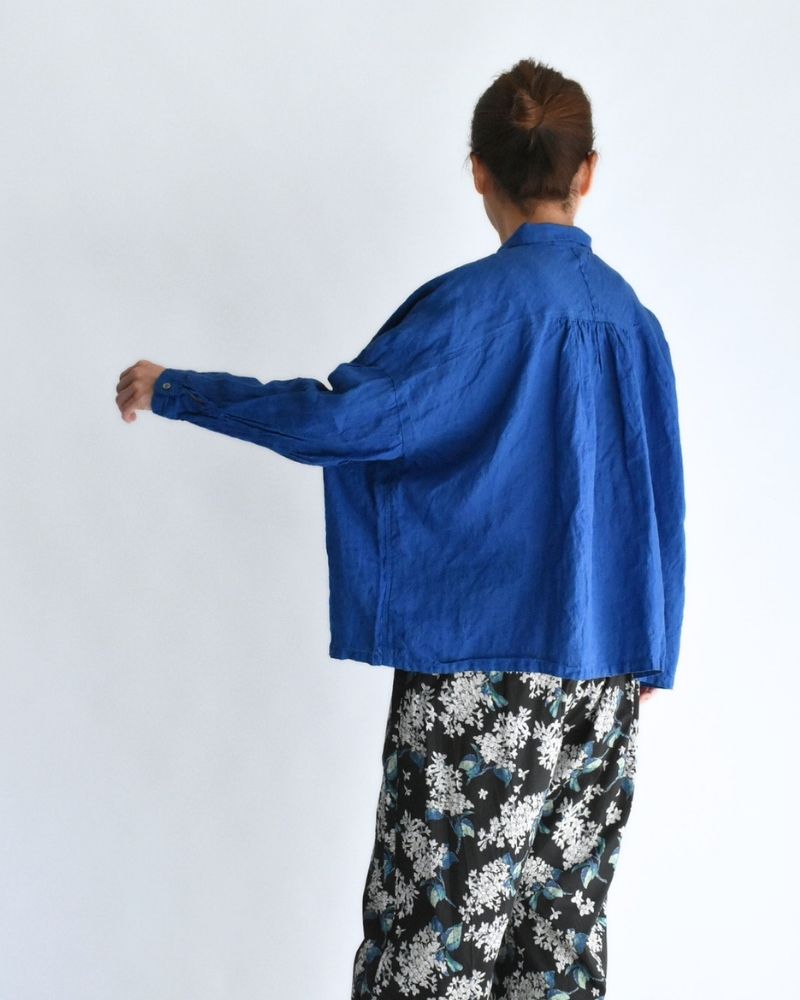 French Linen Shirt in Blue