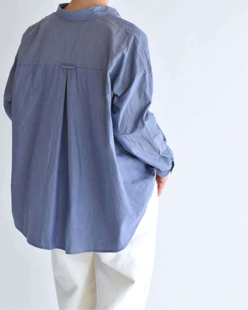 Regular Collar Big Shirt in Blue